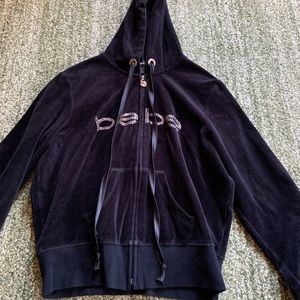 bebe black velvet jacket